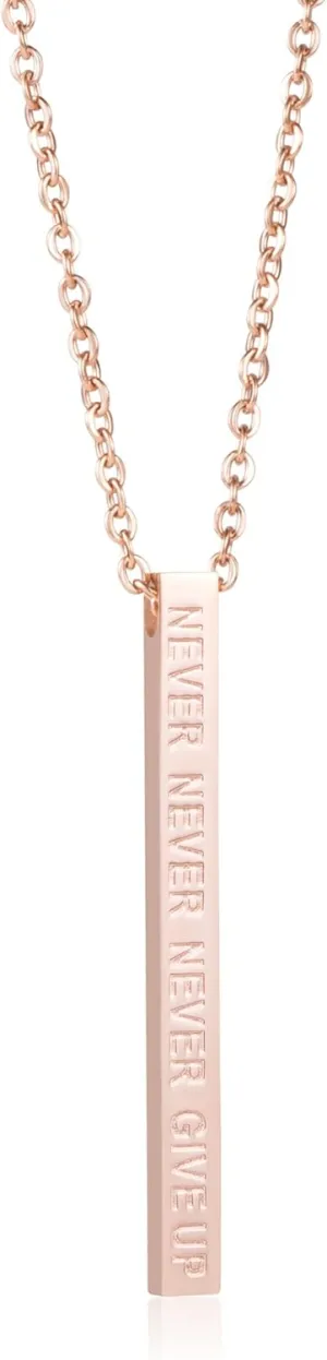 JoycuFF Friendship Necklace Jewelry for Friends Women Inspirational Vertical Bar Pendants Jewellery Gift for Teen Girls