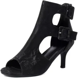 JUODVMP Women's Dance Shoes Cut-Out Ballroom Dancing Heels Fashion Sandals for Women