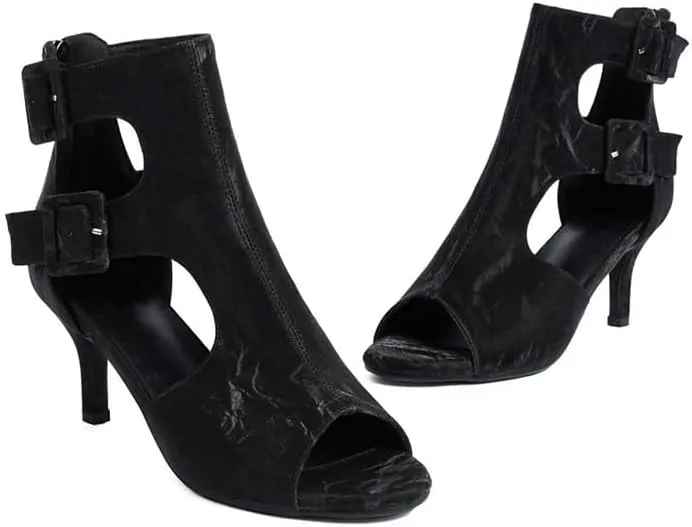 JUODVMP Women's Dance Shoes Cut-Out Ballroom Dancing Heels Fashion Sandals for Women