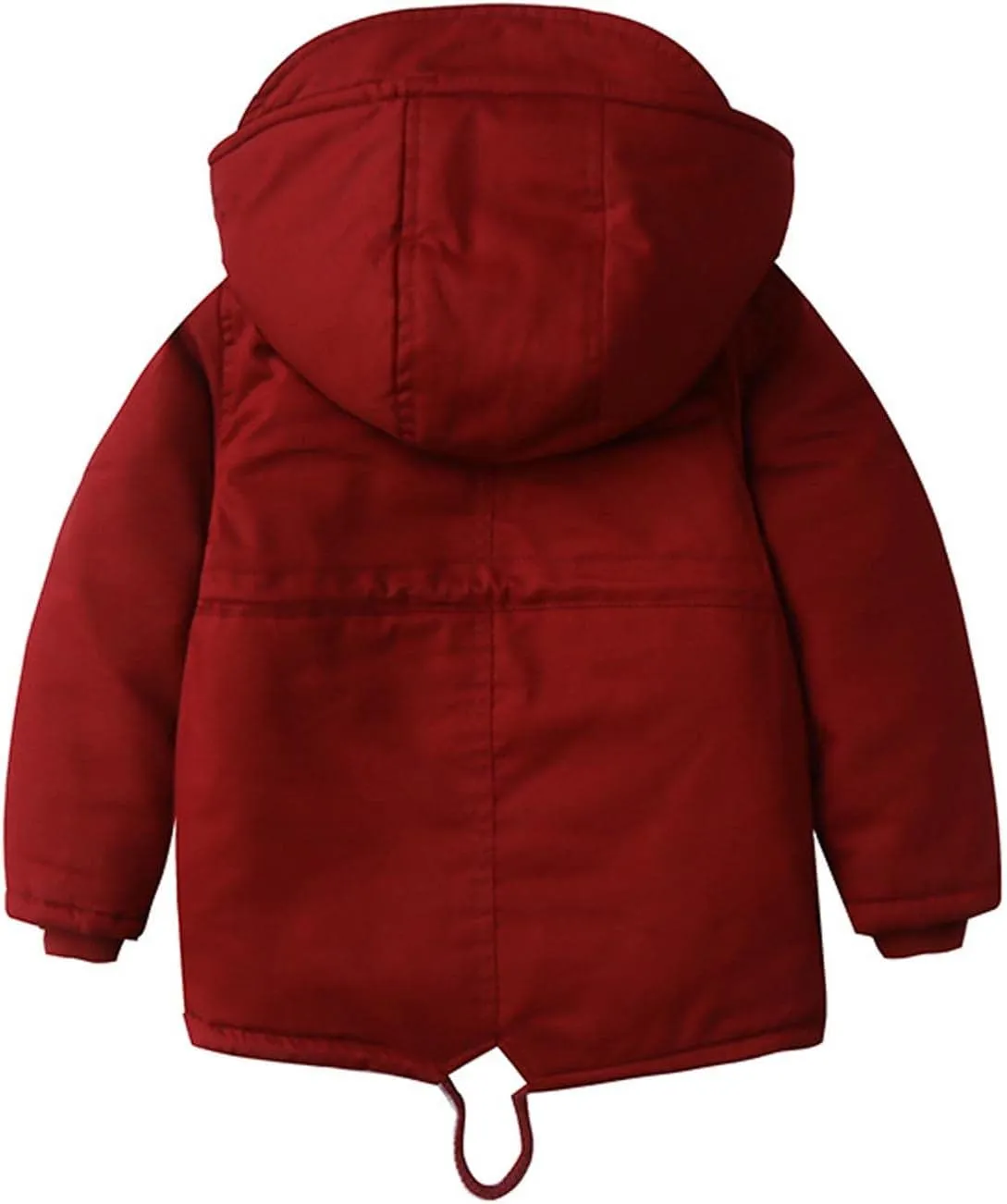Kids Boys Girls Winter Coat Sherpa Fleece Lined Full Zipper Jacket Puffy Cotton Thickened Hooded Outdoor Down Coats
