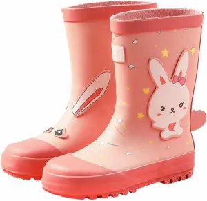 Kids Short Rain Boot for Boys Girls Children Cute Cartoon Non-Slip Lightweight Insulated Mud Boots Water Shoes