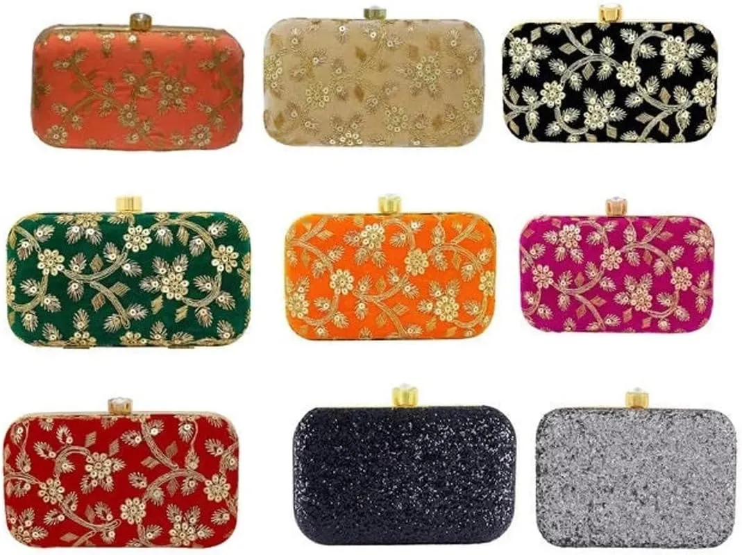 KUMKUM FASHIONS Clutch Purse for Women Evening Bags | Handbags for Wedding | Women's Handbags | Clutches | Wedding Gifts
