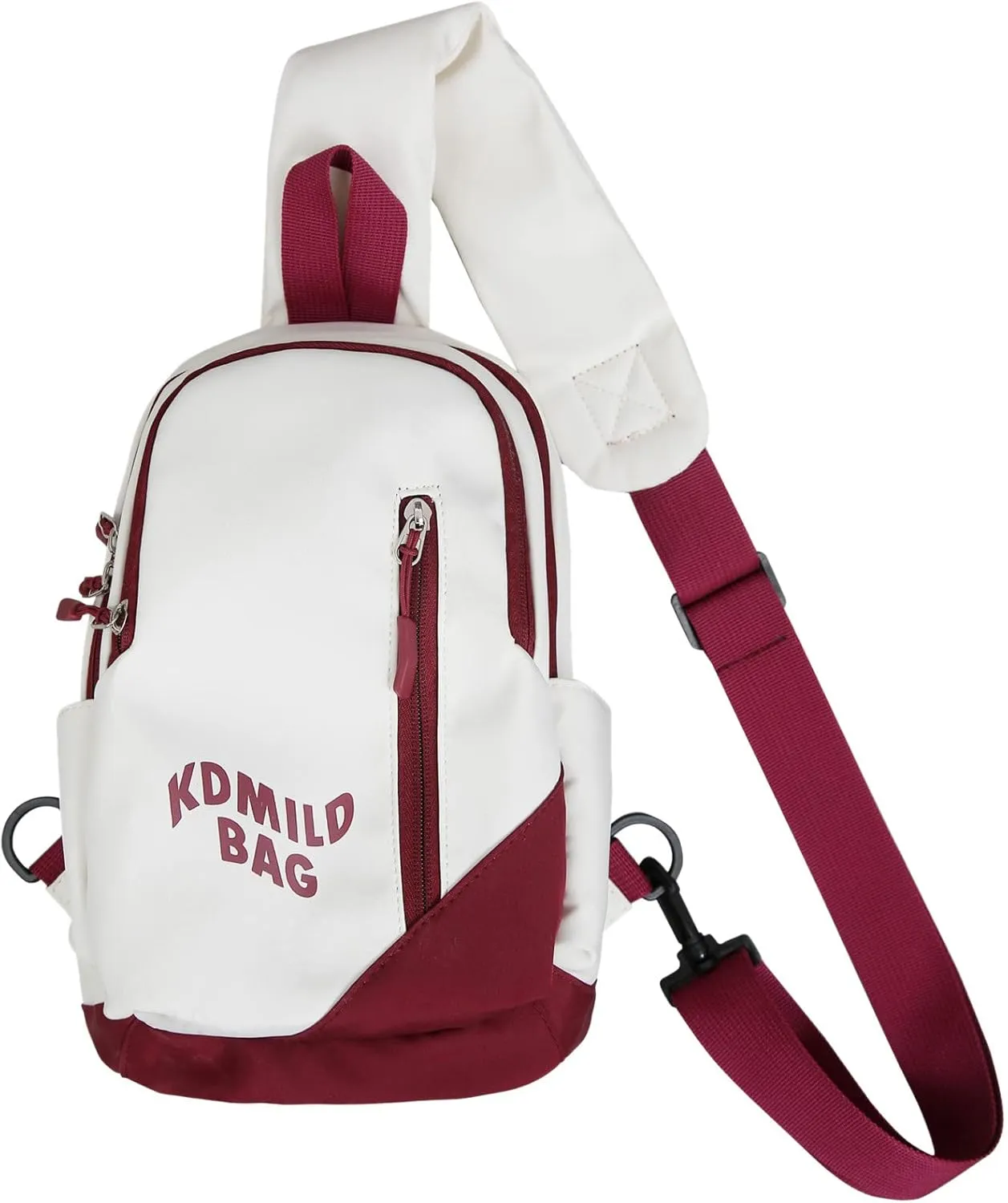 Ladies Chest Bags Soft Leather Feeling Crossbody Bags Large Capacity Simple Retro Shoulder Bag Men (Red, One Size)
