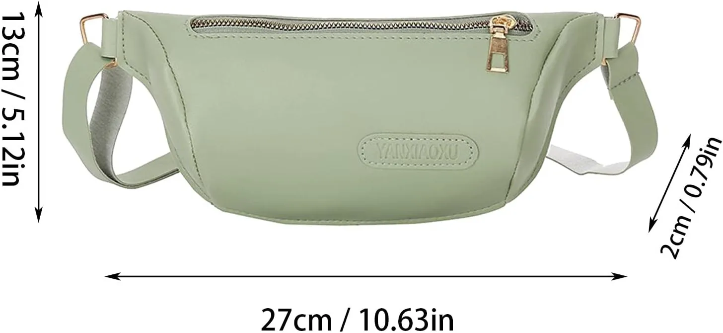 Ladies Crossbody Bags Solid Color One Shoulder Chest Bag Lightweight Simple Fanny Pack Bags Messenger (White, One Size)