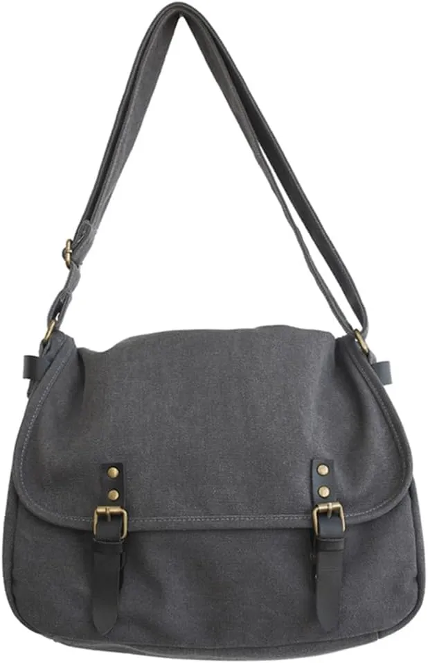 Large Capacity Messenger Bag Canvas Shoulder Bag Vintage Cross Body Shoulder Satchel
