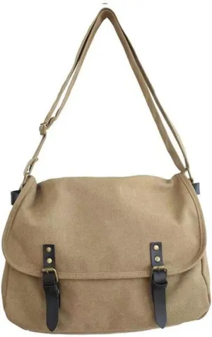 Large Capacity Messenger Bag Canvas Shoulder Bag Vintage Cross Body Shoulder Satchel