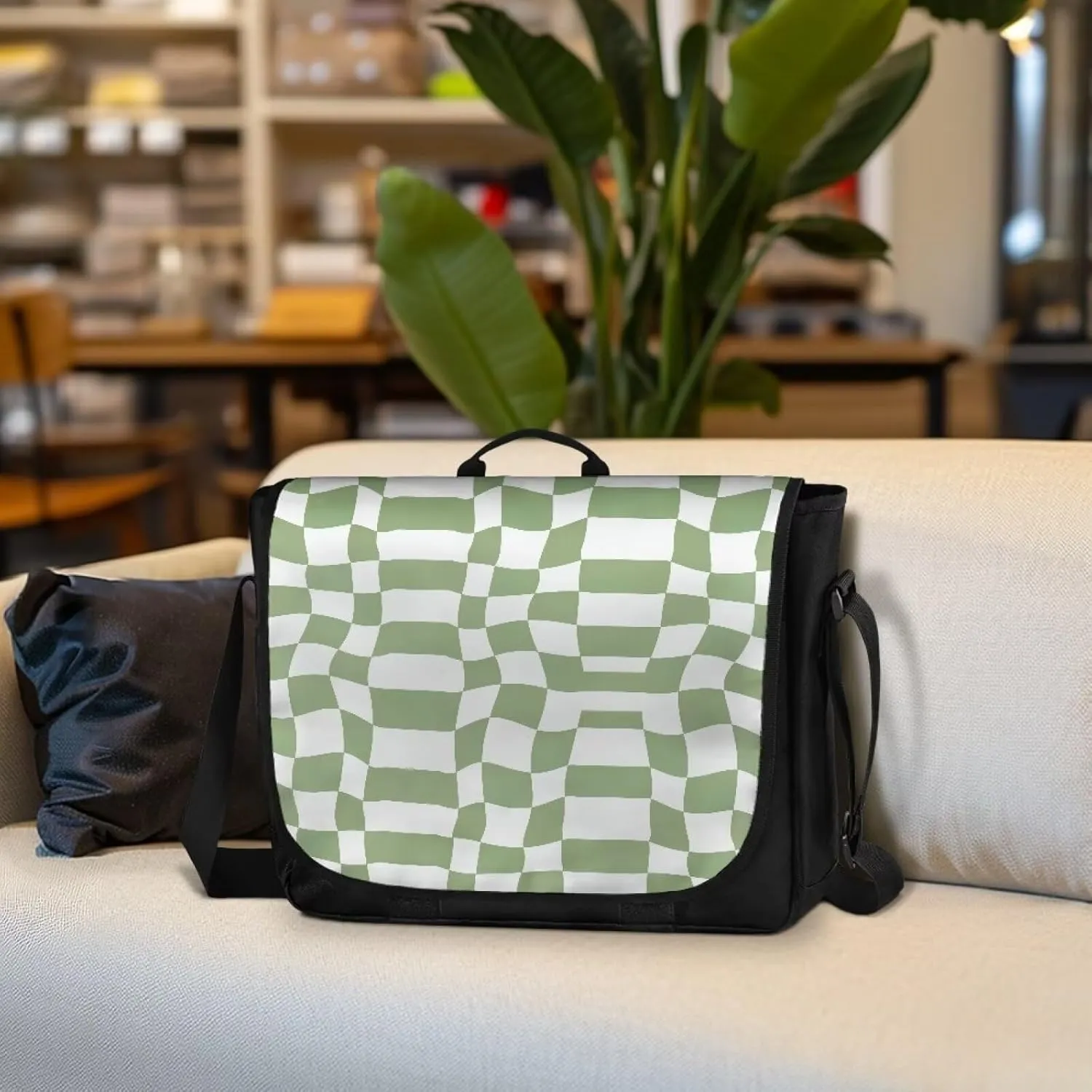 Large Crossbody Bag, Messenger bag with Adjustable Shoulder Strap Flapover Shoulder Bag Multi-Pocket