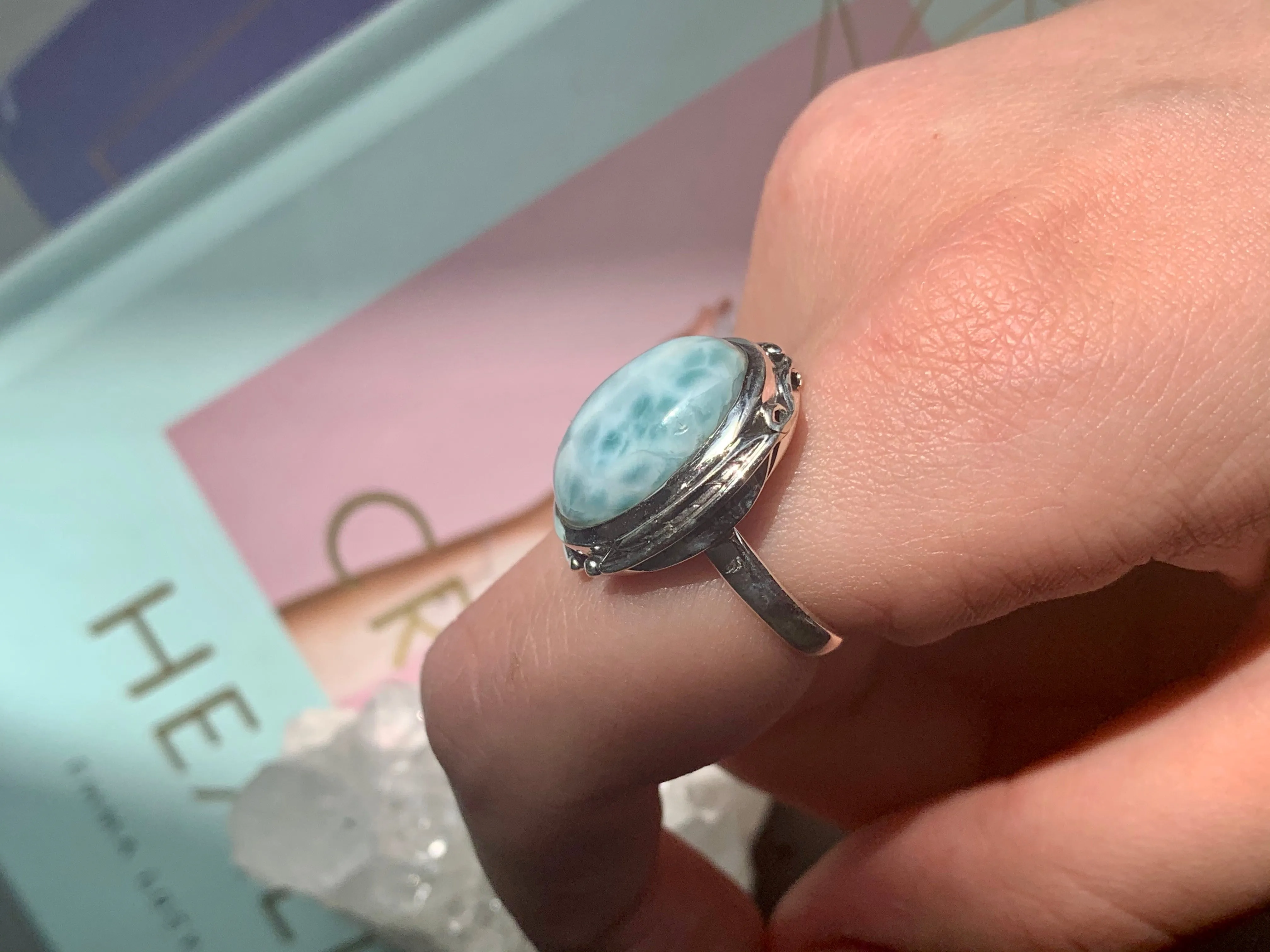 Larimar Acacia Ring (US 6.5)