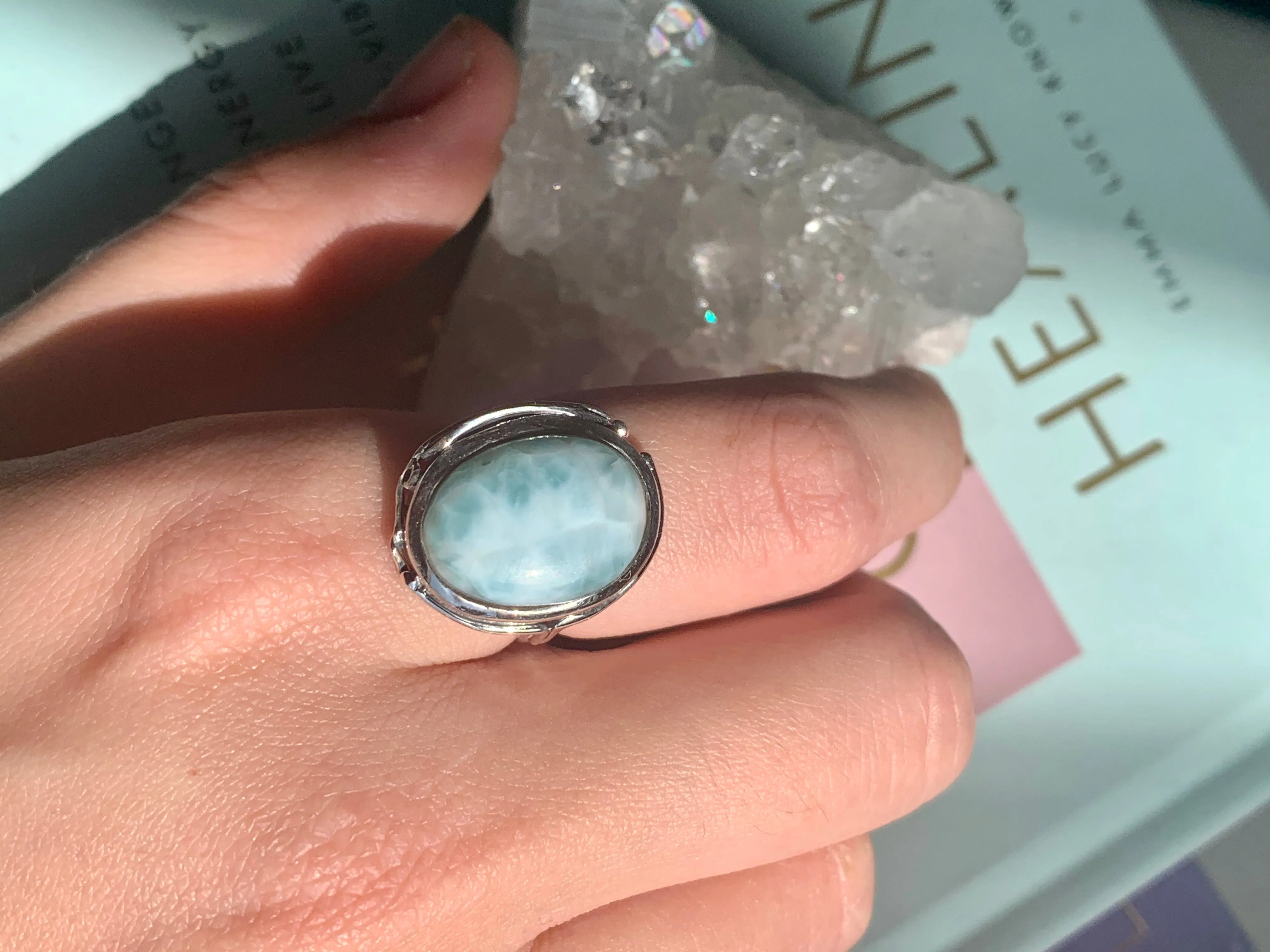 Larimar Acacia Ring (US 6.5)