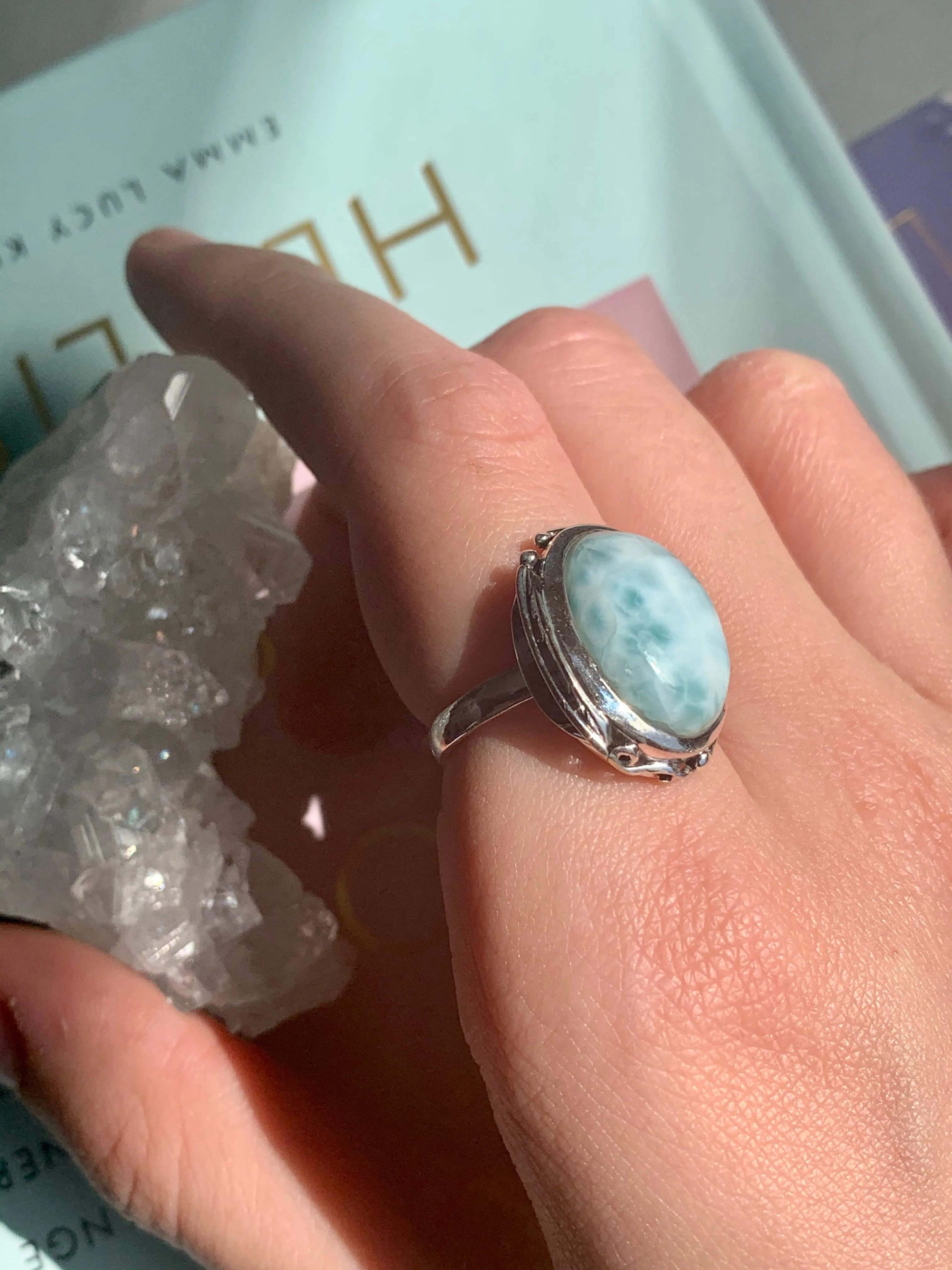 Larimar Acacia Ring (US 6.5)