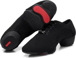 Latin Dance Shoes Men Adult Men Women Low Heel Teacher Shoe Latin Dancing Body Shape Training Cha-Cha Dance Shoes Breath Sneakers