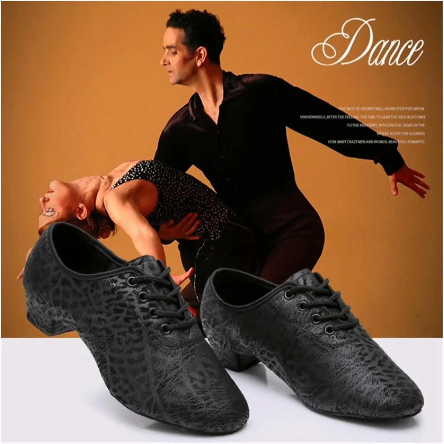 Latin Dance Shoes Men Men's Microfiber Latin Dance Shoes Bottom Dancing Shoes Black 3CM Tango Samba Men's Teachers' Shoes
