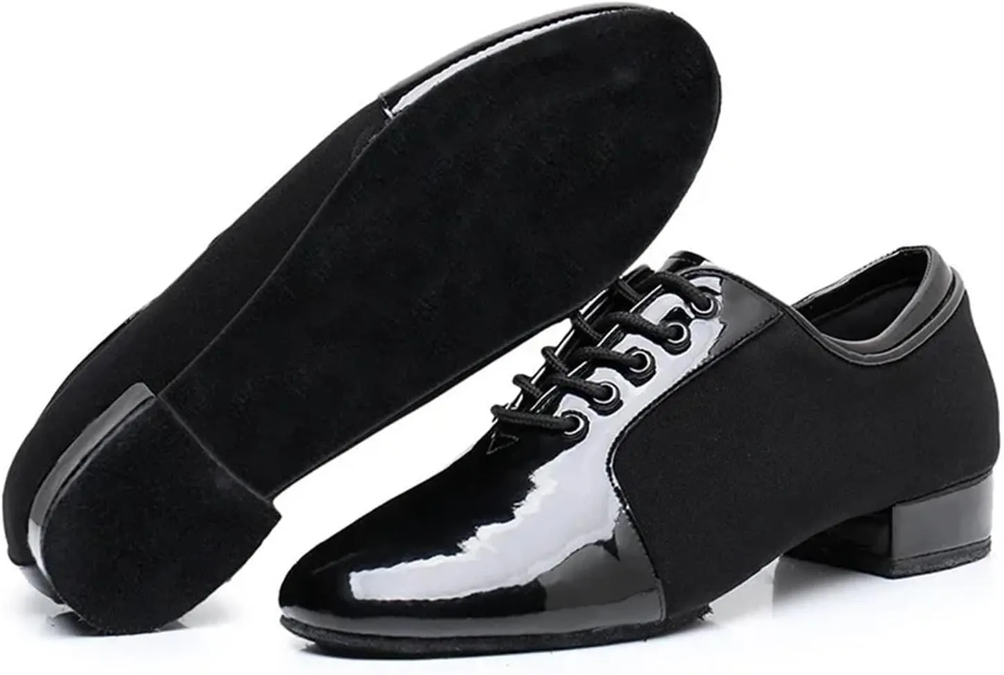 Latin Dance Shoes Men Modern Dance Shoes 2.5cm Heels Male Oxford Fabric Latin Shoes Breathable Soft Social Ballroom Dance Footwear