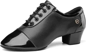 Latin Dance Shoes Men Modern Men's Ballroom Tango Latin Dance Shoe Man Split Indoor Soft Sole Black White Dance Shoes
