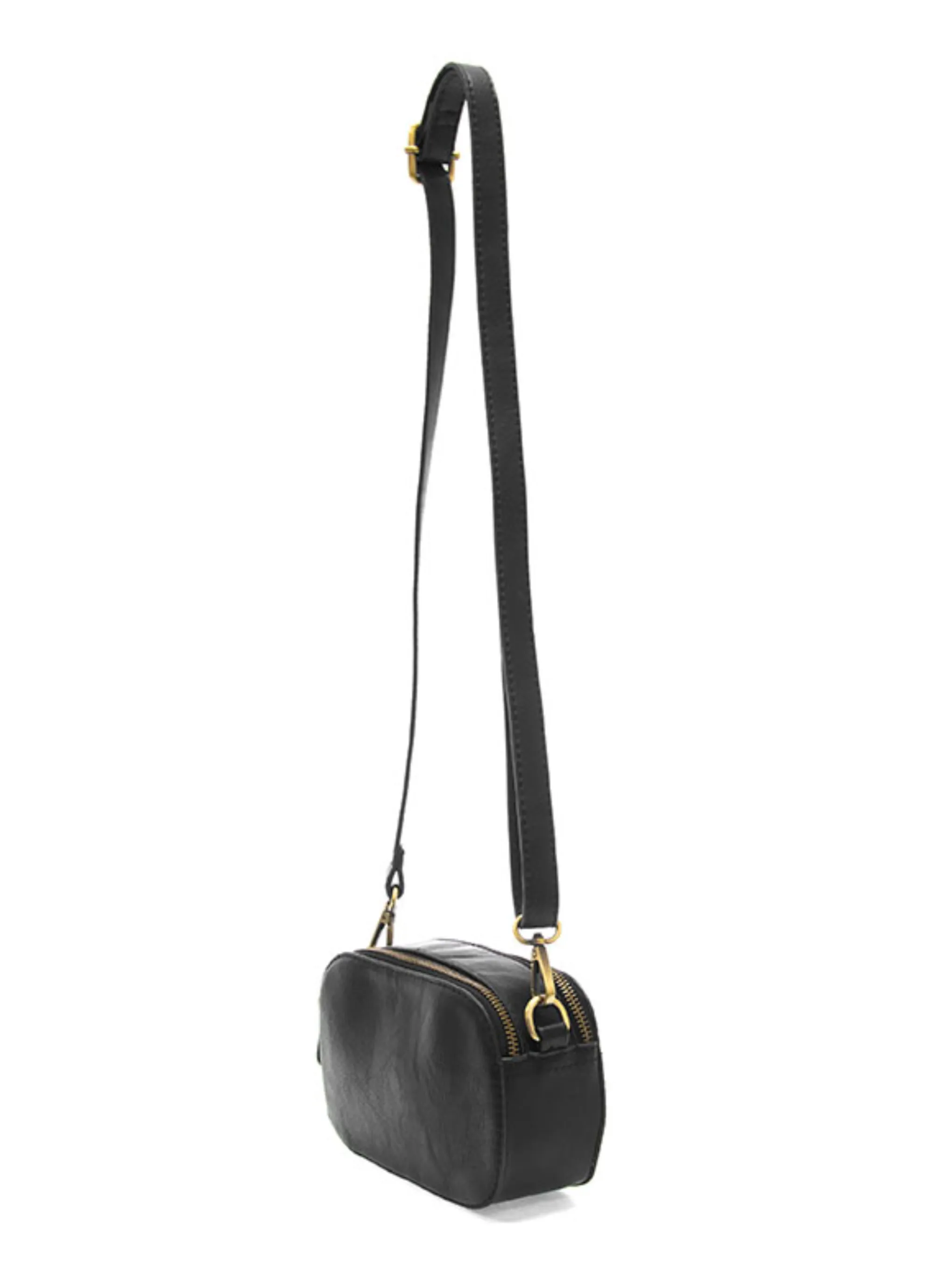 Layne Double Zip Crossbody [Black-L8160]