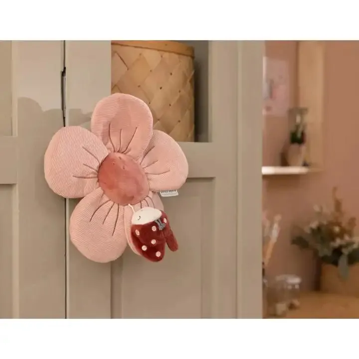 Ld music box pink flowers -flowers & butterfly