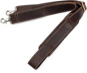 Leather Adjustable Replacement Shoulder Strap with Metal Hook for Briefcase Messenger Shoulder Duffel Bag
