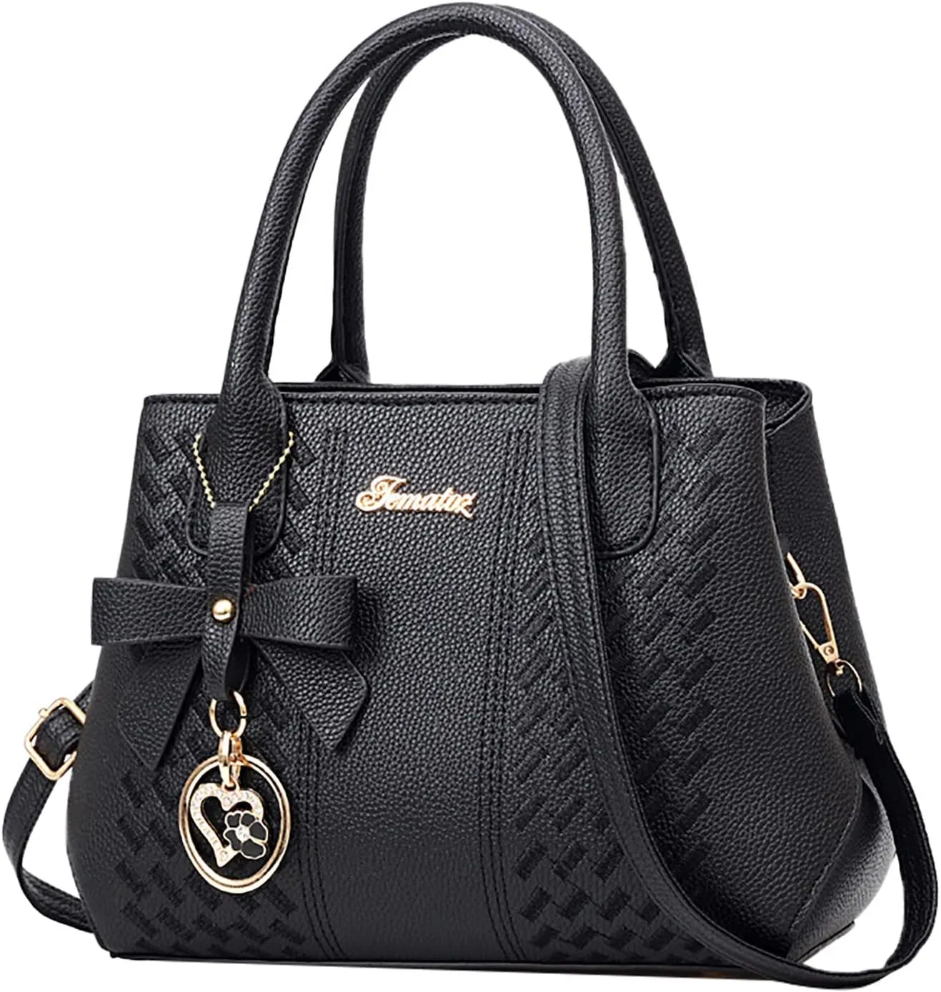 Leather Handbags for Women Faux Leather Top Handle Totes Elegant Crossbody Shoulder Bag Trendy Classic Satchel Bags