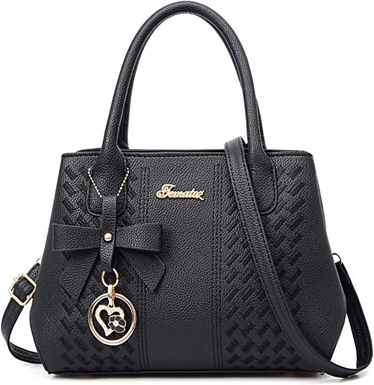 Leather Handbags for Women Faux Leather Top Handle Totes Elegant Crossbody Shoulder Bag Trendy Classic Satchel Bags