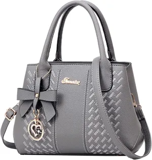 Leather Handbags for Women Faux Leather Top Handle Totes Elegant Crossbody Shoulder Bag Trendy Classic Satchel Bags