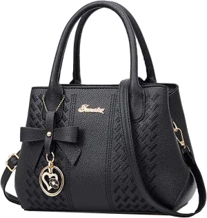Leather Handbags for Women Faux Leather Top Handle Totes Elegant Crossbody Shoulder Bag Trendy Classic Satchel Bags