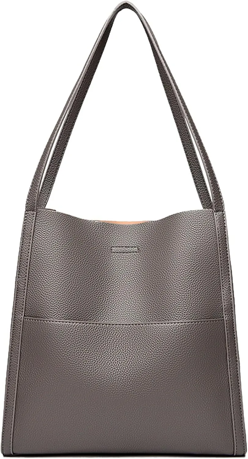Leather Handbags for Women Large Capacity Shoulder Bags Casual Fashion Slouchy Commute Satchel Top Handle Purses