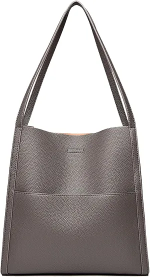 Leather Handbags for Women Large Capacity Shoulder Bags Casual Fashion Slouchy Commute Satchel Top Handle Purses