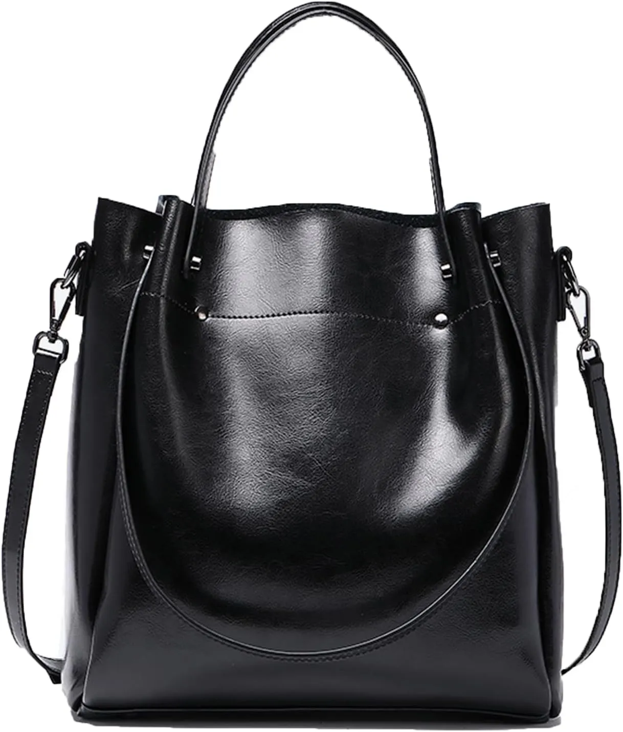 Leather Handbags for Women Satchel Purses Handmade Shoulder Bag Cowhide Top Handle Handbag Totes