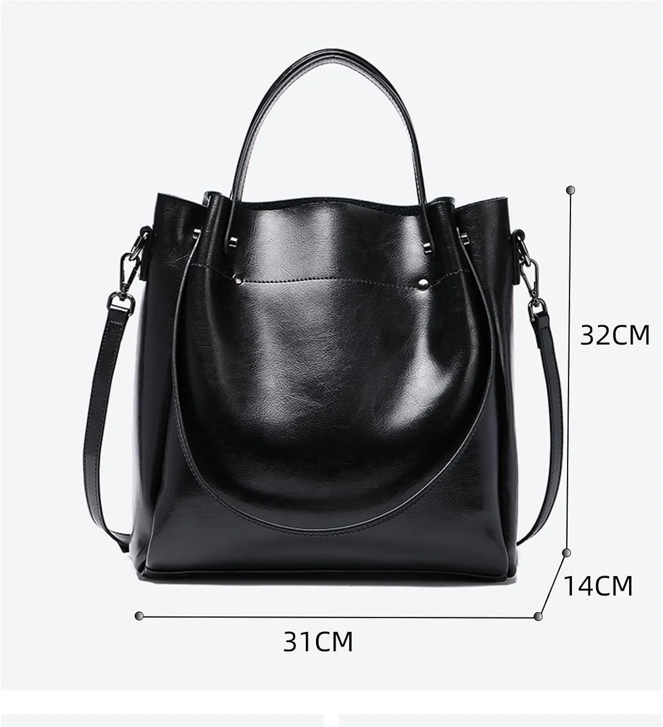 Leather Handbags for Women Satchel Purses Handmade Shoulder Bag Cowhide Top Handle Handbag Totes
