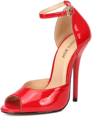 MAIERNISI JESSI Unisex Men's Women's Peep Toe Stiletto High Heels Ankle strap Sandals