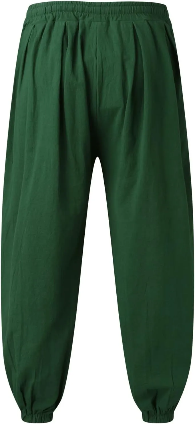 Male Casual Pants Soild Loose Bloomers Mens Yoga Pants Beam Pants Wide Leg Pants Harem Pencil Pants Mens Shorts