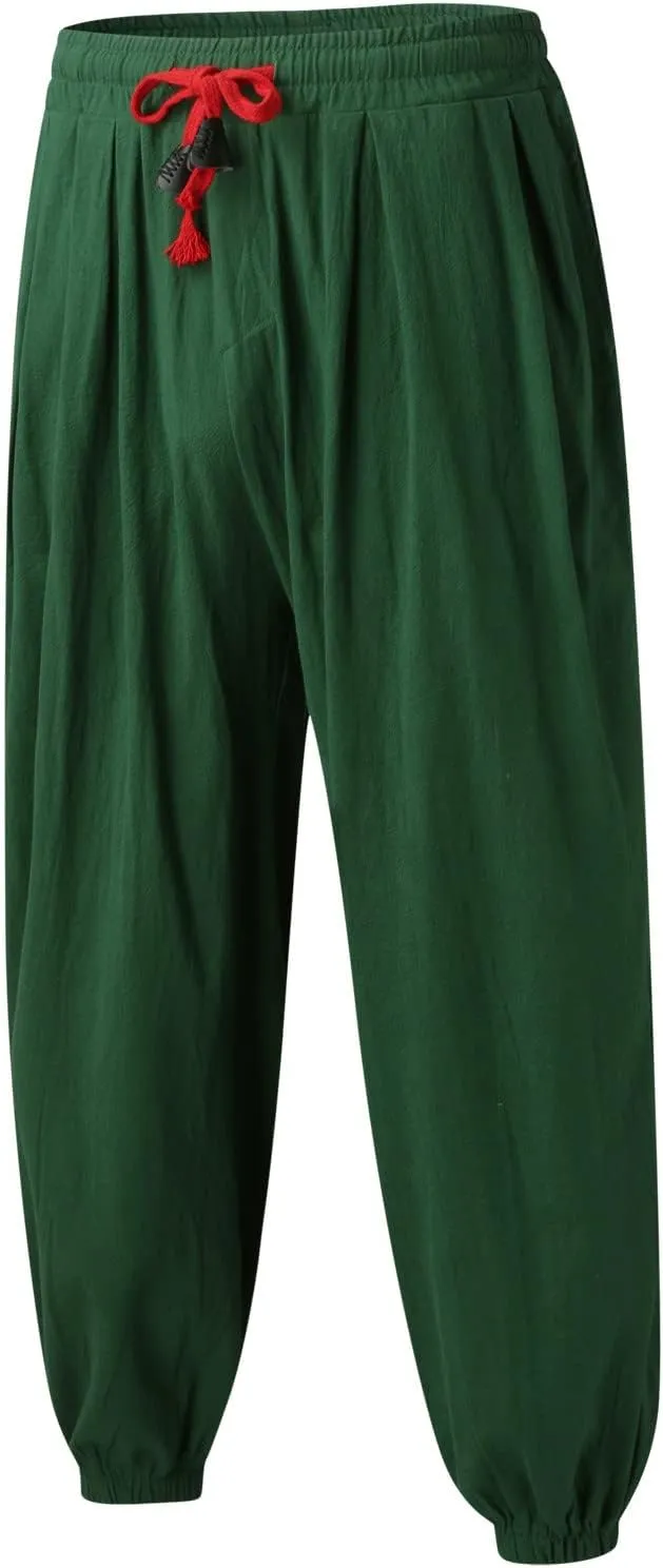 Male Casual Pants Soild Loose Bloomers Mens Yoga Pants Beam Pants Wide Leg Pants Harem Pencil Pants Mens Shorts