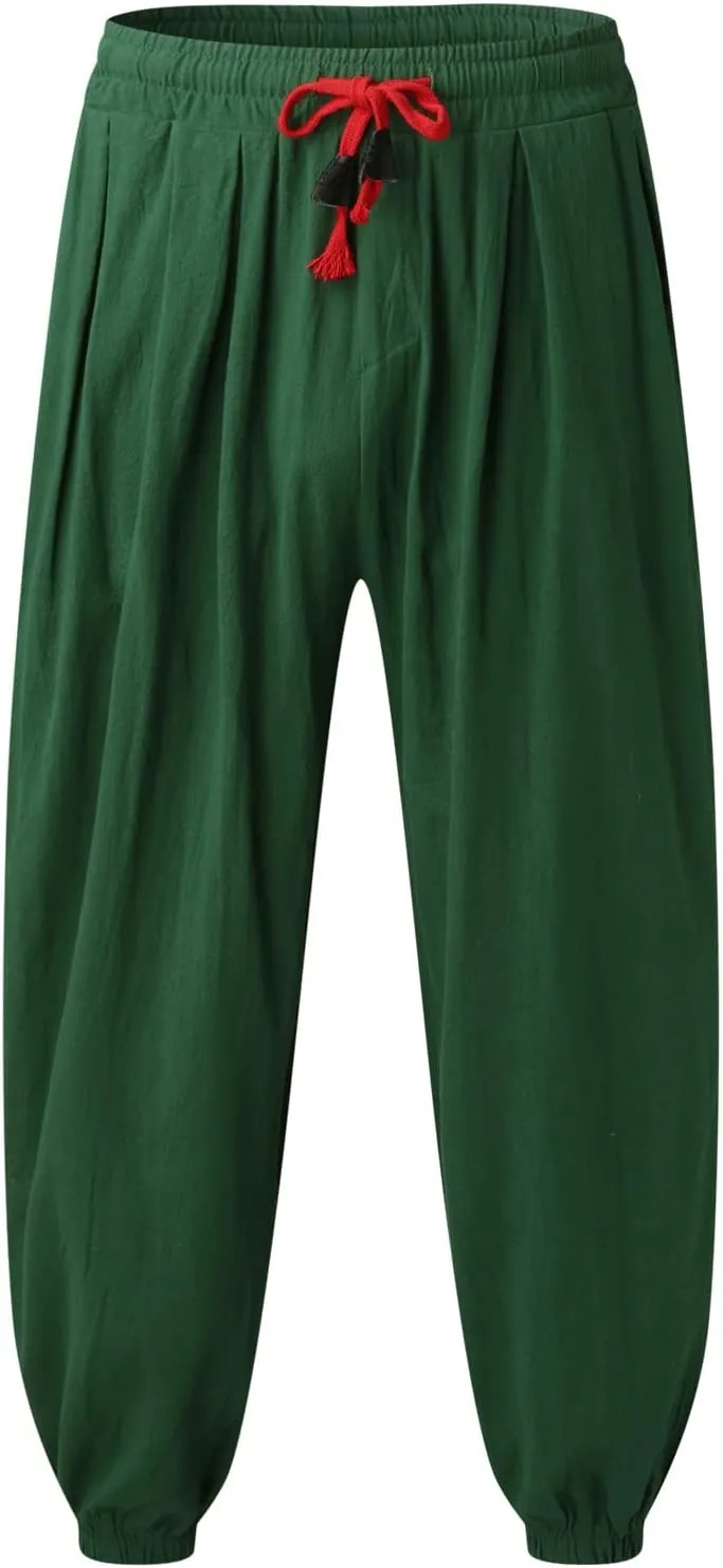 Male Casual Pants Soild Loose Bloomers Mens Yoga Pants Beam Pants Wide Leg Pants Harem Pencil Pants Mens Shorts