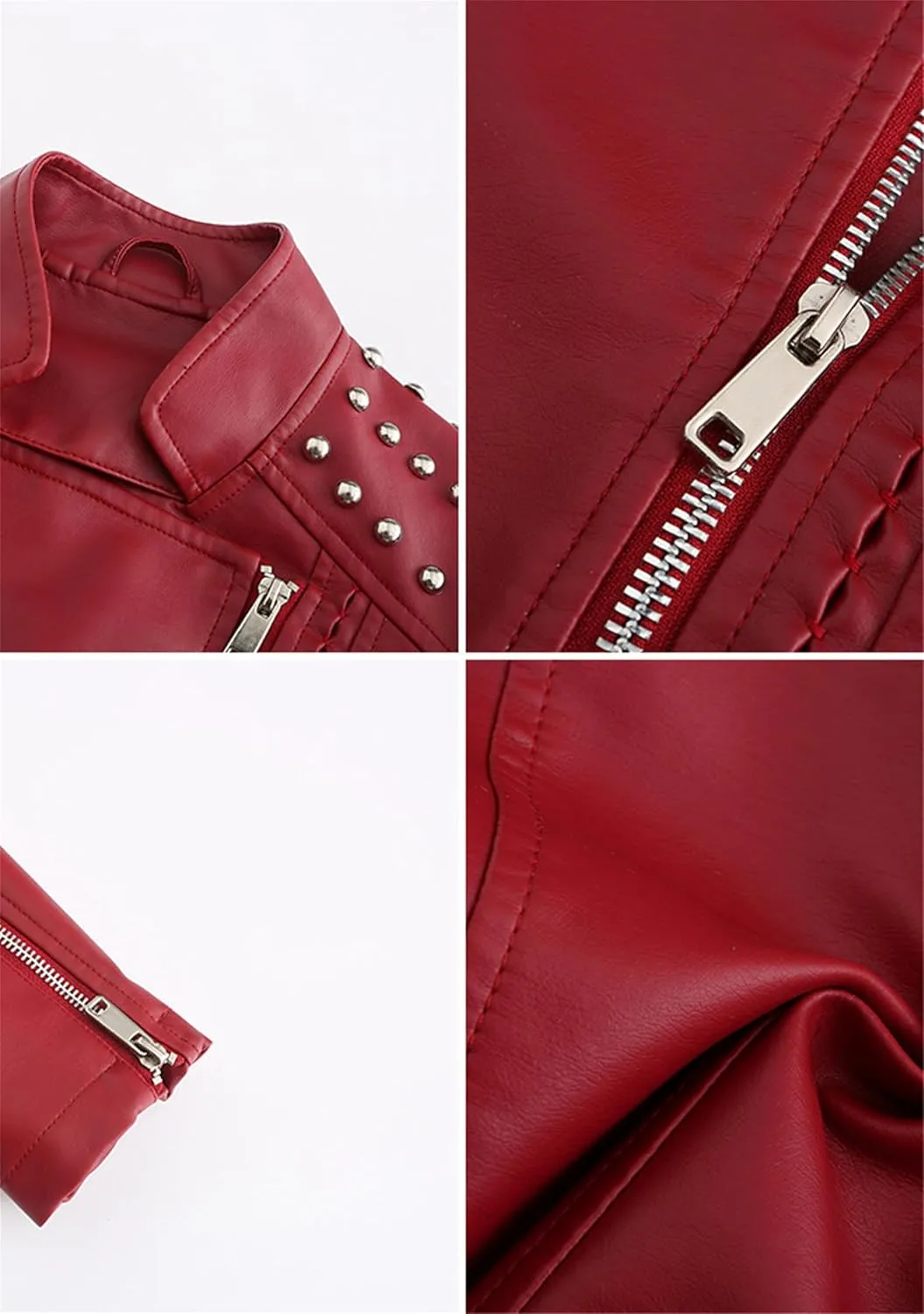 MAYRAIN Womens Oversized Fall Jackets Faux Leather Fashion Coats Winter Motorcycle Collared Jackets