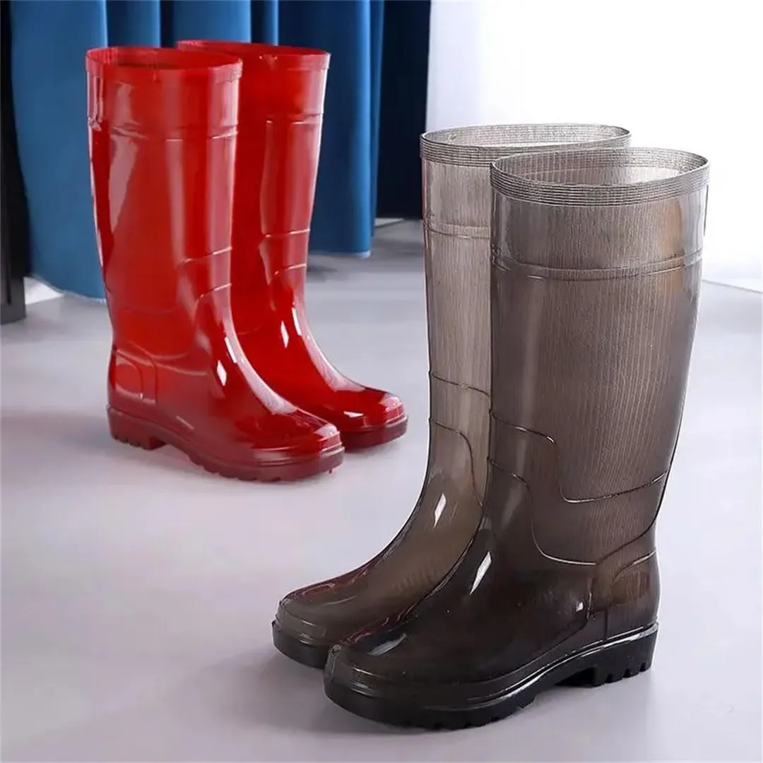 Men High Farming Silicone Teenagers Rain Boots Wear-Resistant Garden Waterproof And Non-Slip Mud Boots