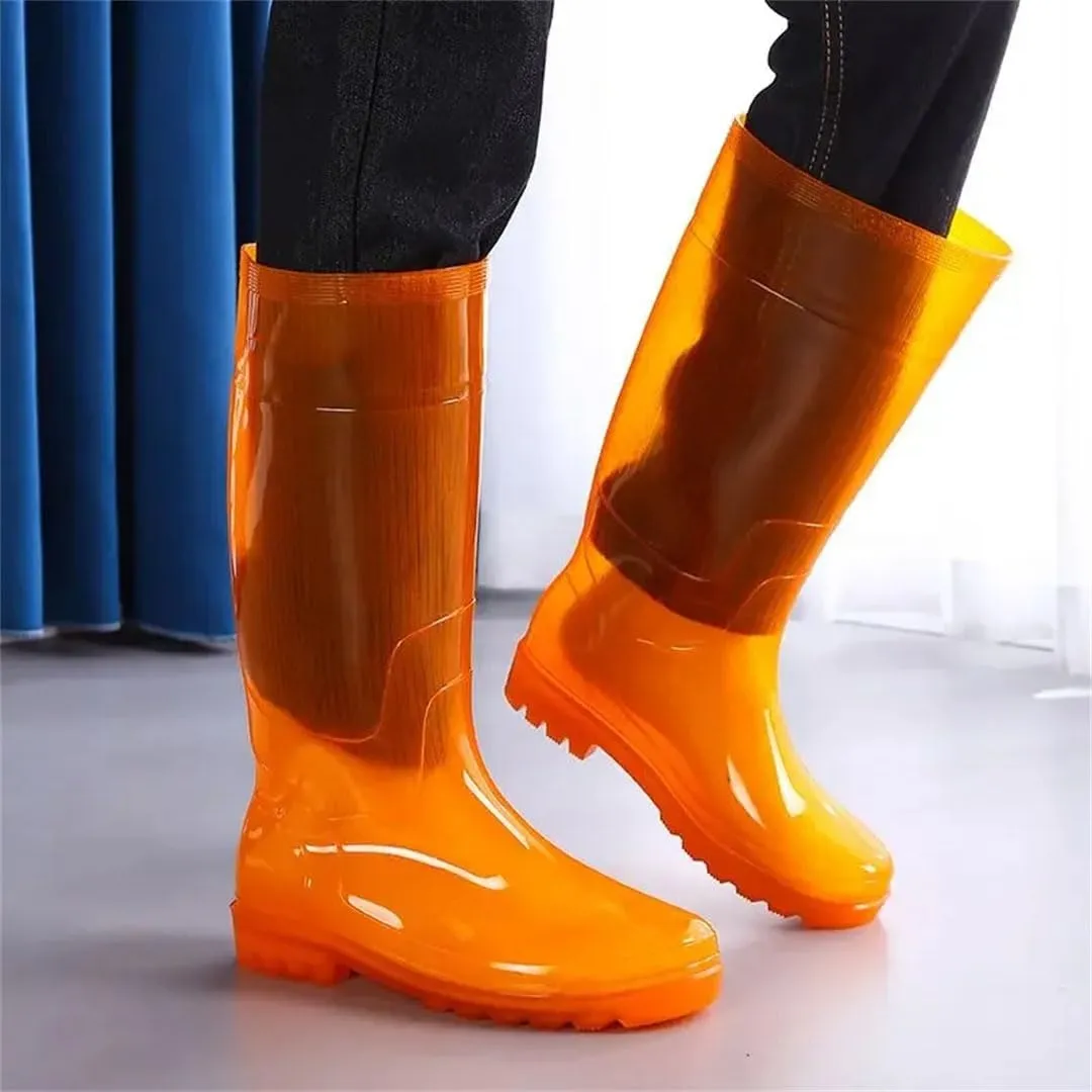 Men High Farming Silicone Teenagers Rain Boots Wear-Resistant Garden Waterproof And Non-Slip Mud Boots