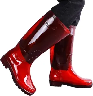 Men High Farming Silicone Teenagers Rain Boots Wear-Resistant Garden Waterproof And Non-Slip Mud Boots