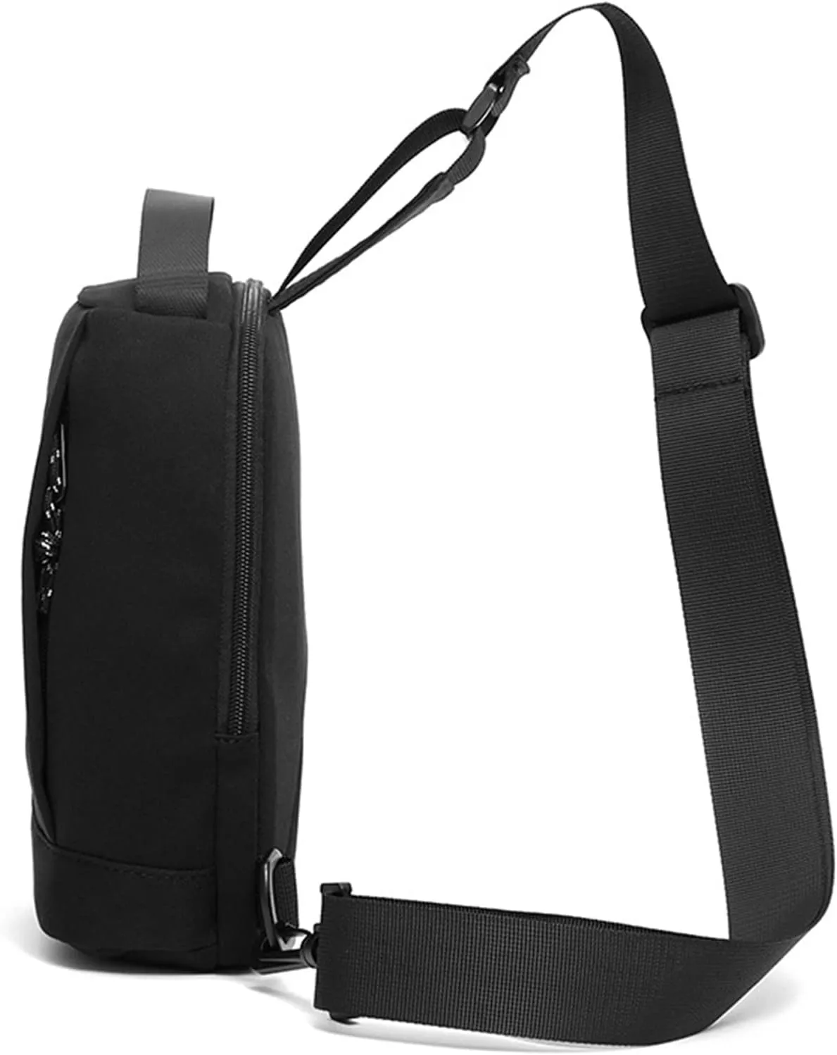 Men Messenger Bag Bags Solid Color Fashion Shoulder Bag Casual Large Capacity Waist Bag Big Tote Bags (Black, One Size)