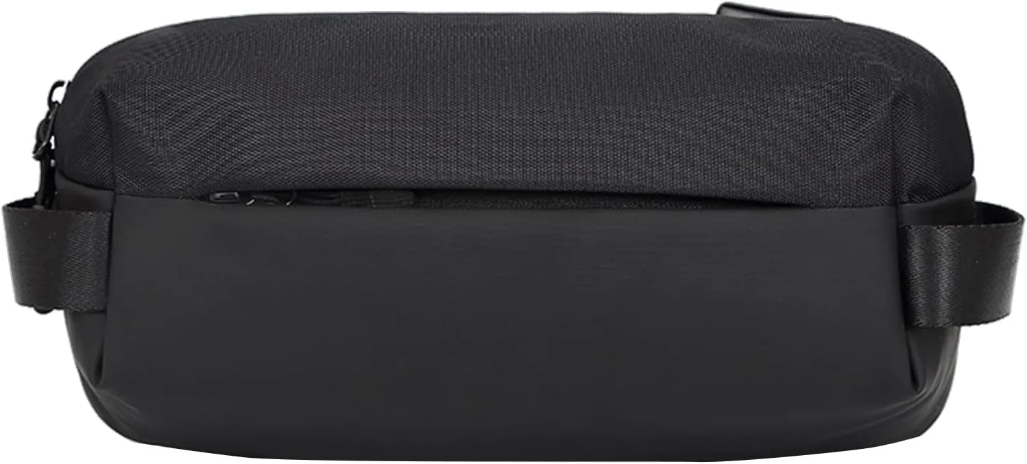 Men Messenger Bag Fashion Solid Color Simple Shoulder Bags Adjustable Shoulder Belt Waist Bags Woman's (Black, One Size)