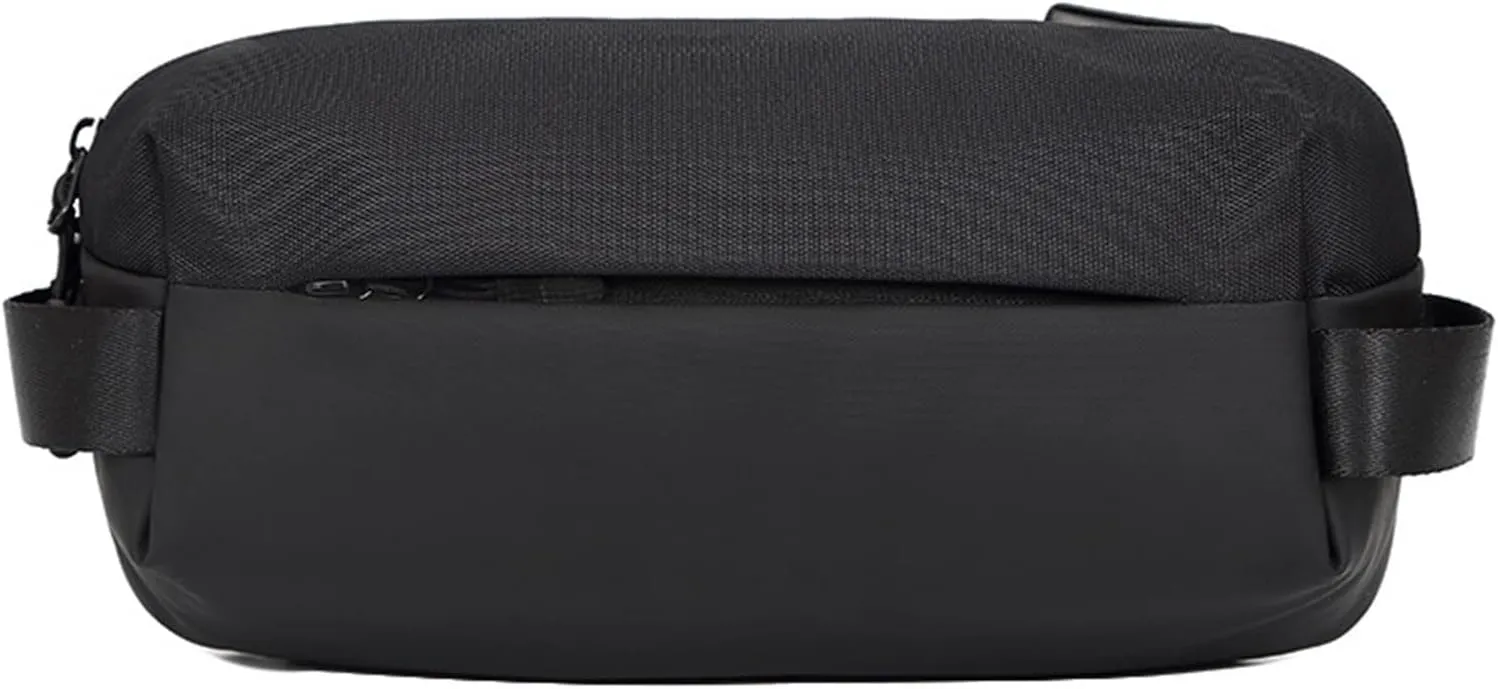 Men Messenger Bag Fashion Solid Color Simple Shoulder Bags Adjustable Shoulder Belt Waist Bags Woman's (Black, One Size)