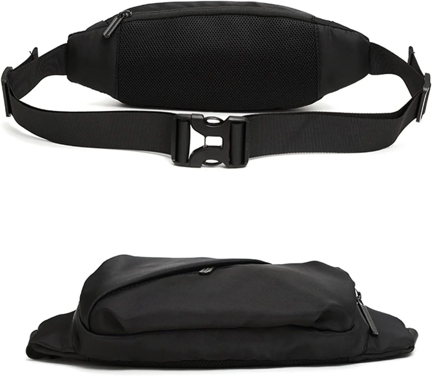 Men Messenger Bags Japanese Fashion Casual Shoulder Bag Comfortable Adjustable Chest Small Leather (Black, One Size)