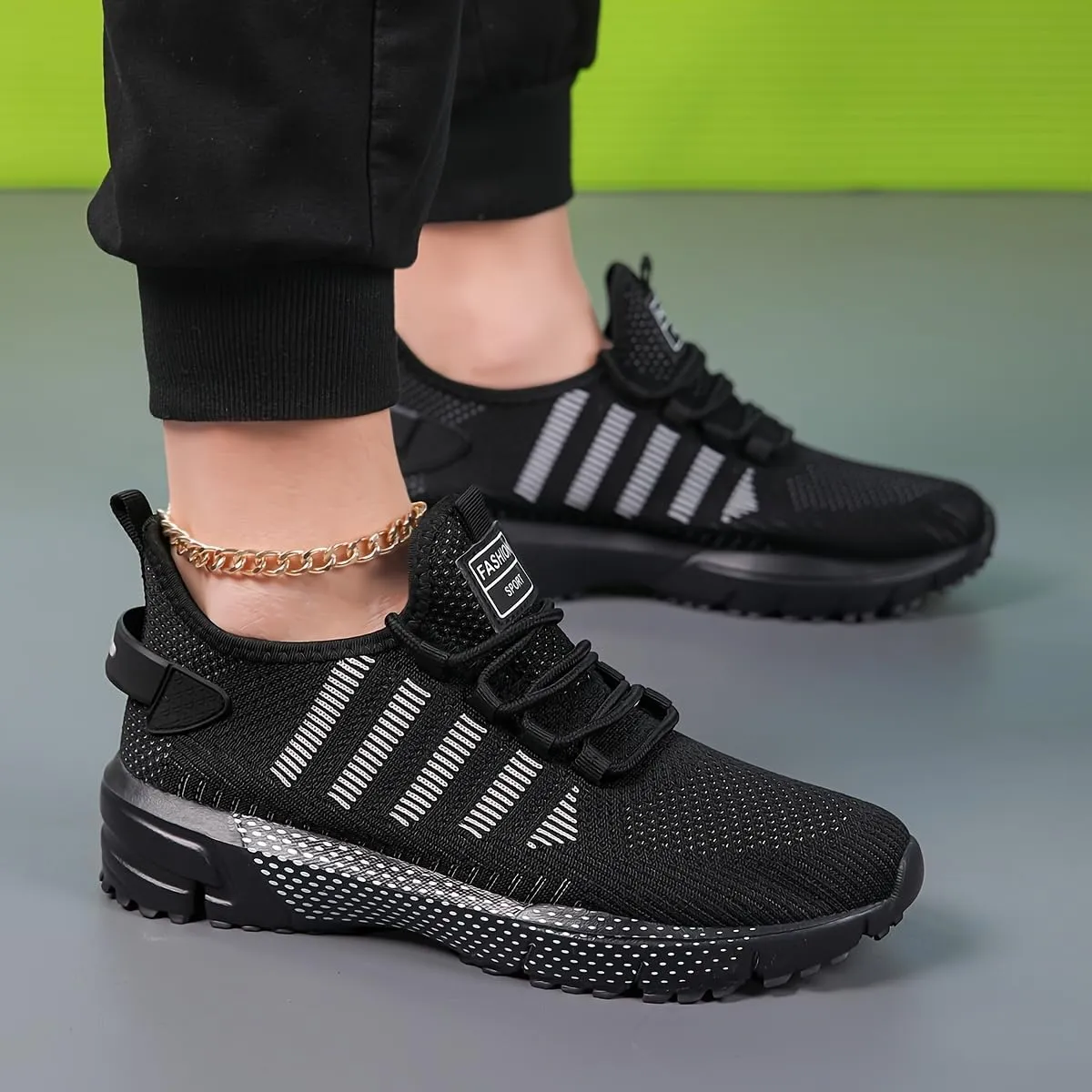Men's Breathable Non-Slip Sneakers for Spring/Summer - Lightweight Casual Shoes for Outdoor Activities, Jogging & Park Workouts