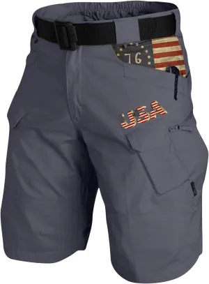 Men's Cargo Shorts Graphic Tactical Shorts with Zipper Pockets Outdoor Hiking Fishing Shorts for Men Golf Shorts