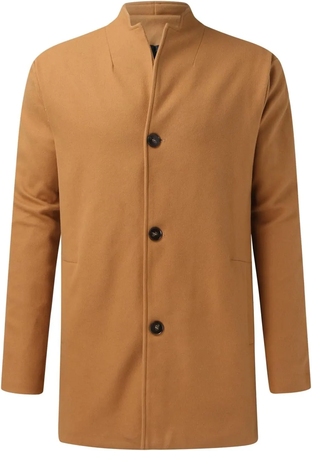 Men'S Fall Winter Jacket Lightweight Casual Coat Button Down Business Jackets Windbreaker