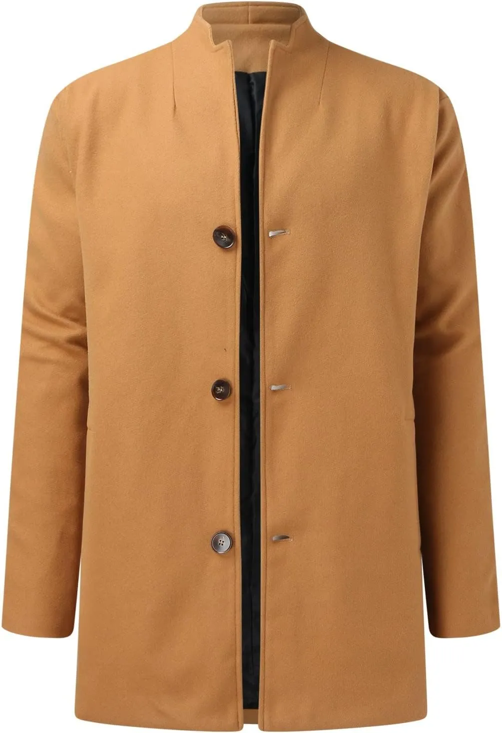 Men'S Fall Winter Jacket Lightweight Casual Coat Button Down Business Jackets Windbreaker