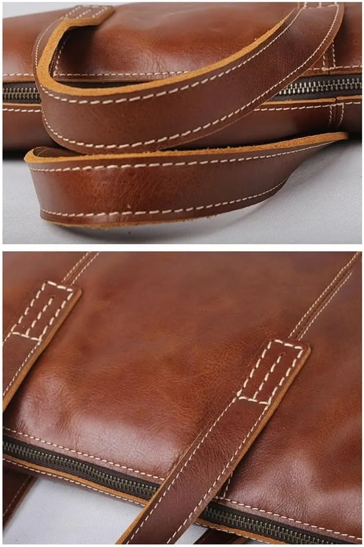 Men's Leather Large Laptop Bags Messenger Bags Work Briefcases Shoulder Bags Totes Handbags Crossbody Bags
