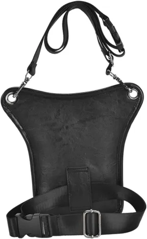 Men'S Leg Bags Retro Punk Waist Bag Cycling Bags Waist Bags Leather Waist Pack For Outdoor Bike Motorcycle Cycling Hiking Black,Waist Bag