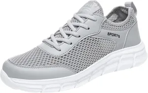 Mens Non Slip Walking Sneakers Lightweight Breathable Slip on Running Shoes Athletic Gym Tennis Shoes for Men