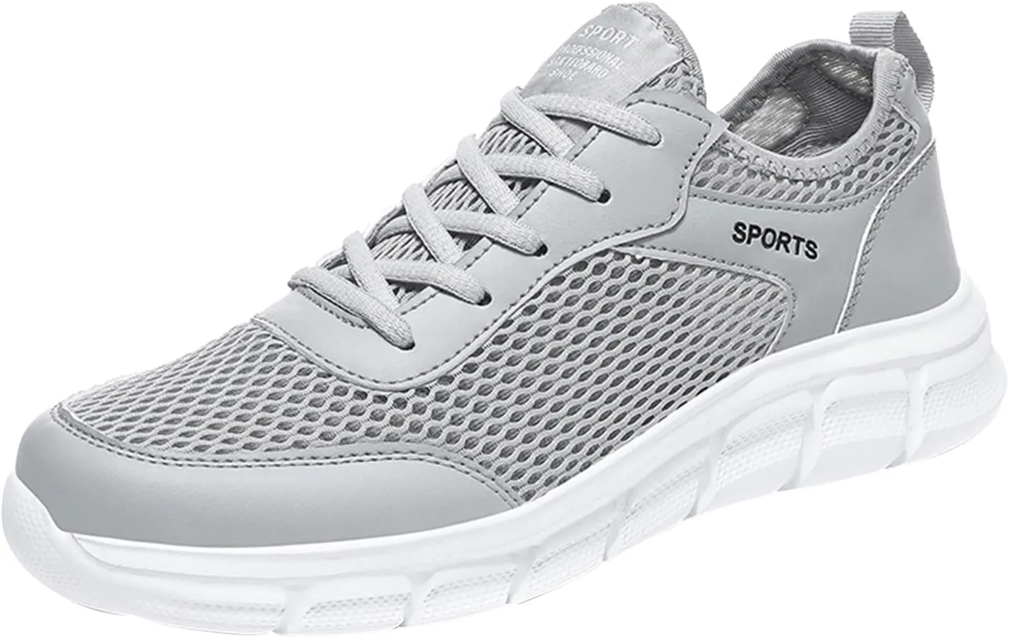 Mens Non Slip Walking Sneakers Lightweight Breathable Slip on Running Shoes Athletic Gym Tennis Shoes for Men