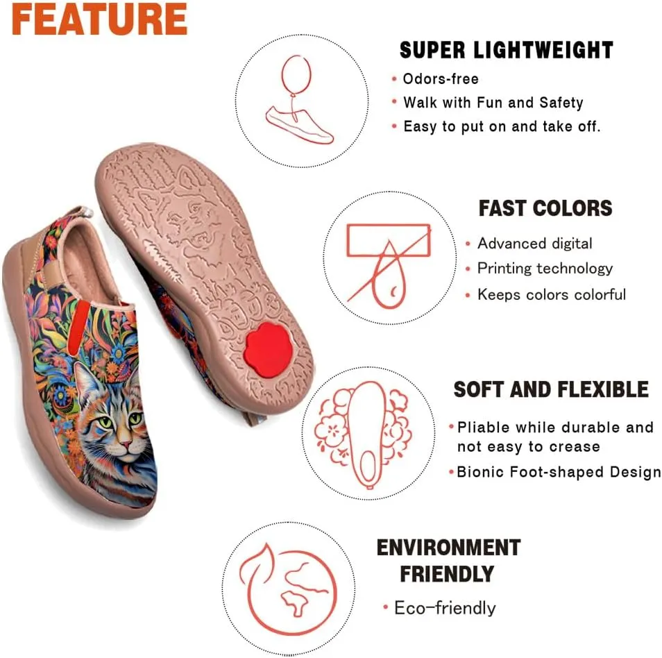Mens Painted Travel Shoes Casual Loafers Walking Slip-Ons Comfortable Art Fashion Sneakers